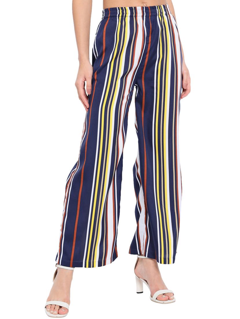 high rise striped palazzo - 18451072 - Standard Image - 2