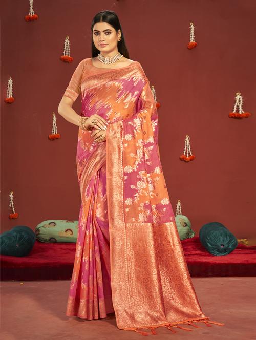 zari work woven saree - 18451574 - Very Small Image - 1
