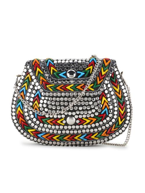 embellished metal box clutch - 18451953 - Very Small Image - 1