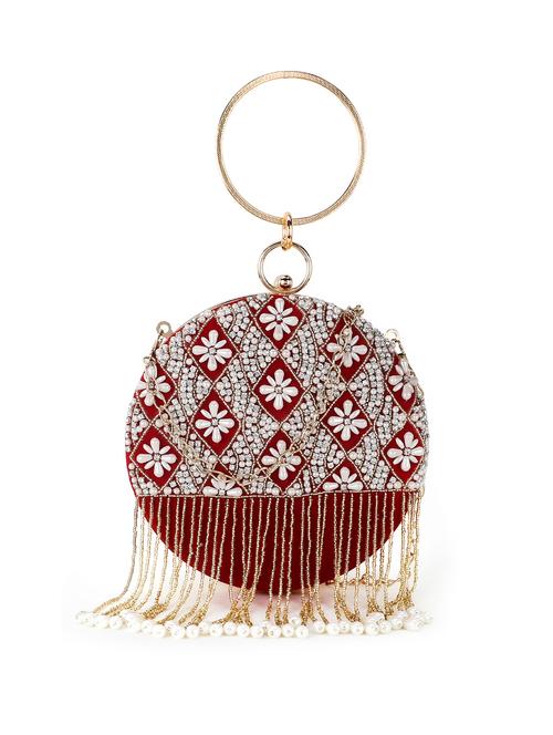 embellished velvet box clutch - 18451977 - Very Small Image - 1