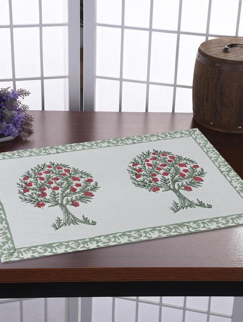 texstylehome thick cotton canvas jaipuri block print table mats - 18452223 - Very Small Image - 1
