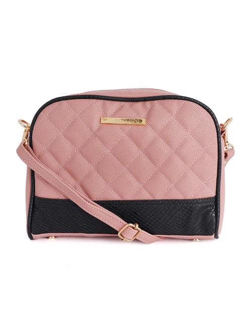 pink color block regular sling bag - 18452660 - Very Small Image - 1