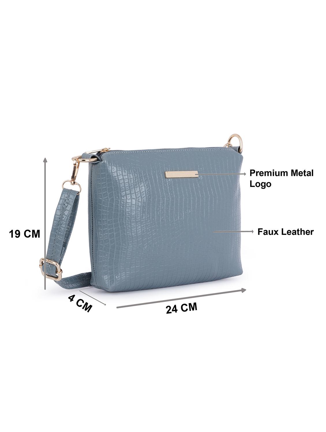 purist blue textured regular sling bag - 18452672 - Zoom Image - 3