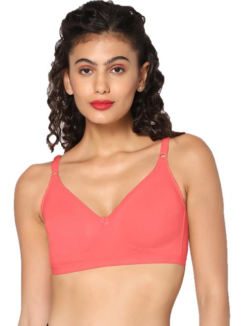 peach non padded regular bra - 18453471 - Very Small Image - 1