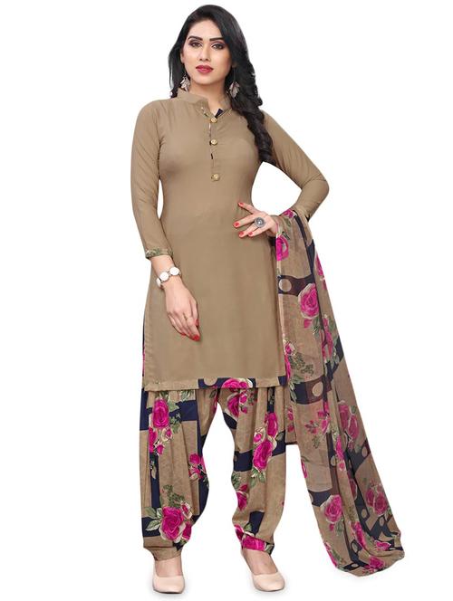 printed unstitched salwar suit set - 18453845 - Very Small Image - 1