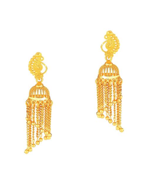  graceful delightful jhumka earrings - 18453868 - Very Small Image - 1