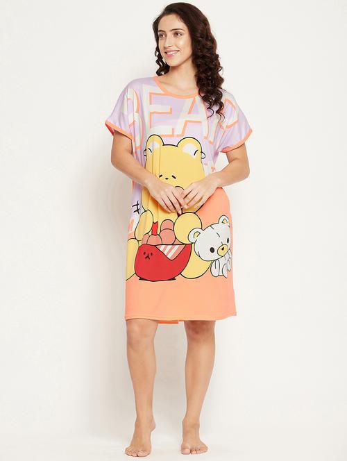 round neck printed sleepshirt - 18454447 - Very Small Image - 1