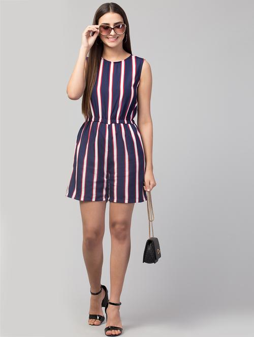 round neck striped romper  - 18454682 - Very Small Image - 1