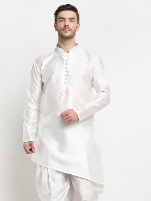 white solid short kurta - 18455140 - Very Small Image - 1