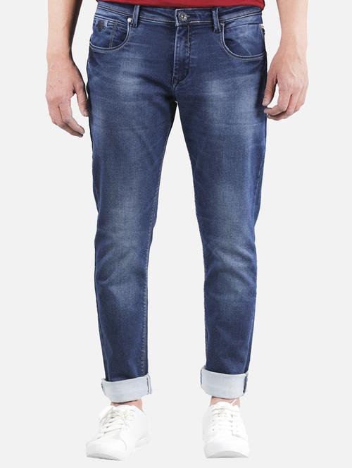 navy-blue light-washed denim jean - 18456343 - Very Small Image - 1