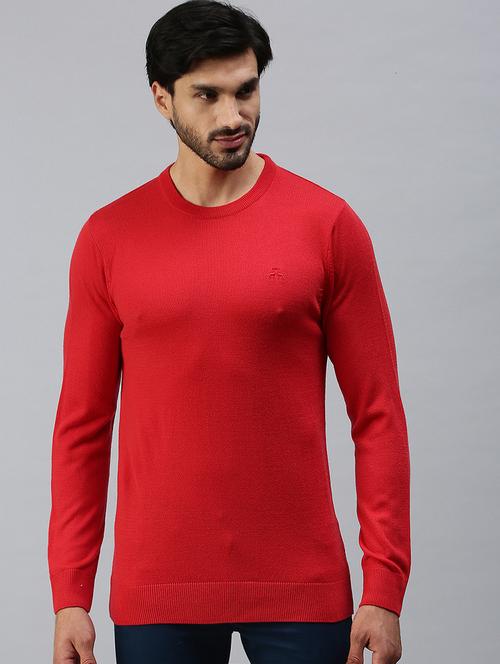 red solid pullover - 18457369 - Very Small Image - 1