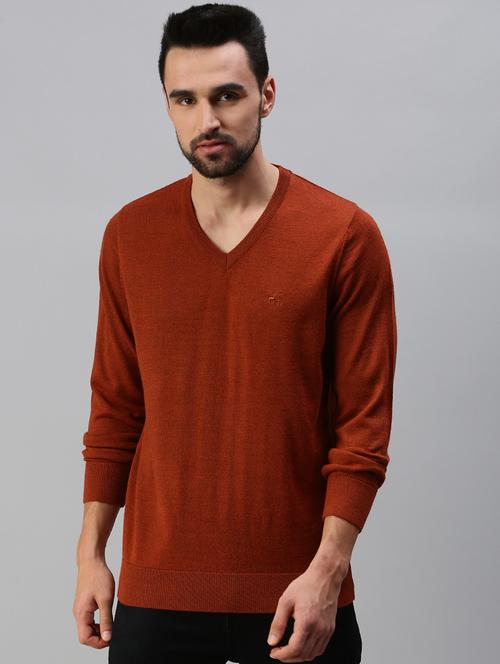rust solid pullover - 18457377 - Very Small Image - 1
