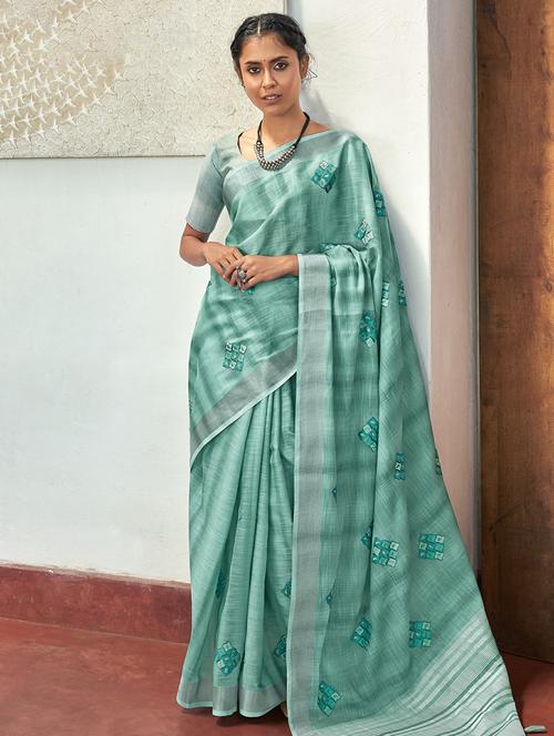 tassel detailed embroidered saree - 18458241 - Very Small Image - 1
