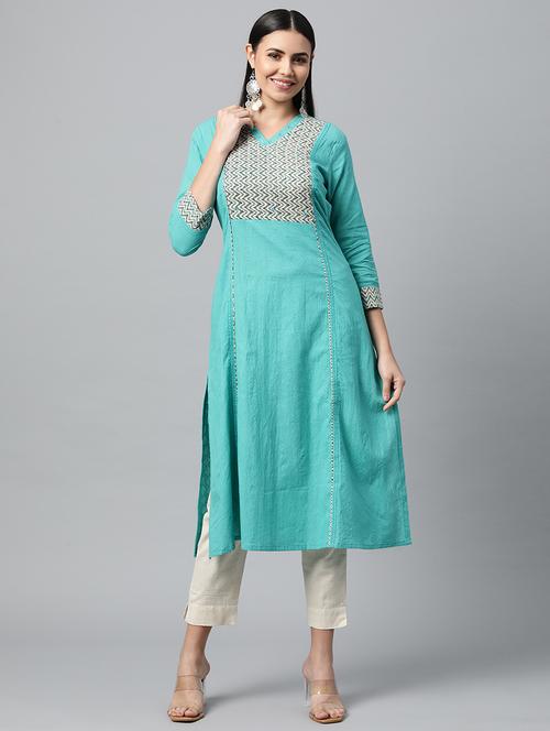 Women's Straight Kurta - 18458750 - Very Small Image - 1