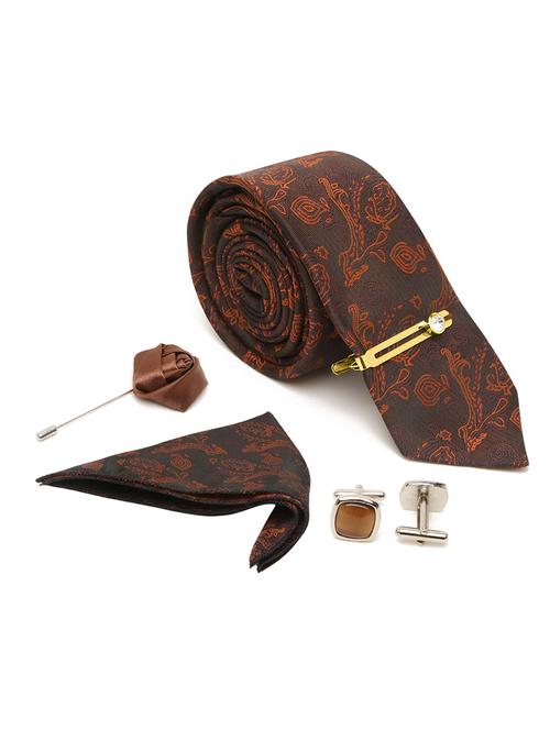  self design tie with pocket square & cufflinks - 18458766 - Very Small Image - 1