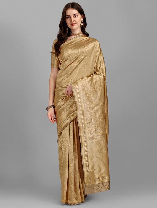 jacquard work woven saree with blouse - 18459218 - Very Small Image - 1