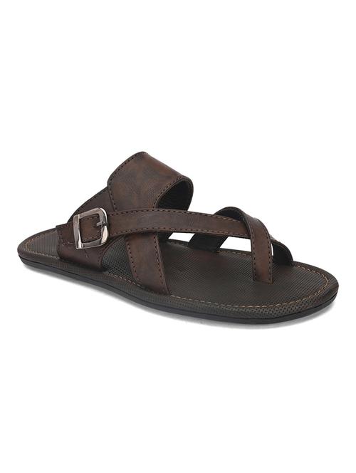 men brown one toe sandal - 18459860 - Very Small Image - 1