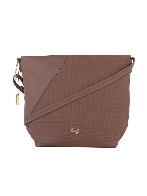brown solid regular sling bag - 18459974 - Very Small Image - 1