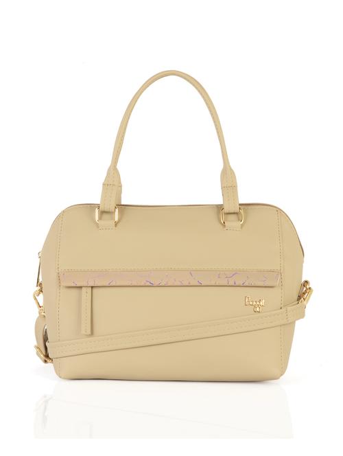 beige solid regular sling bag - 18459982 - Very Small Image - 1
