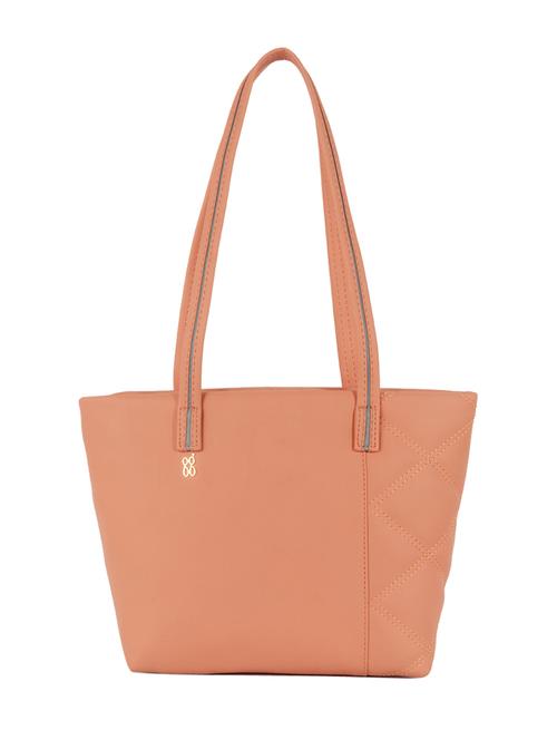 peach solid regular handbag - 18460024 - Very Small Image - 1