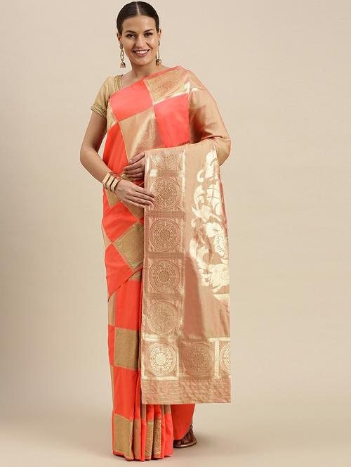 women's banarasi saree - 18461823 - Very Small Image - 1