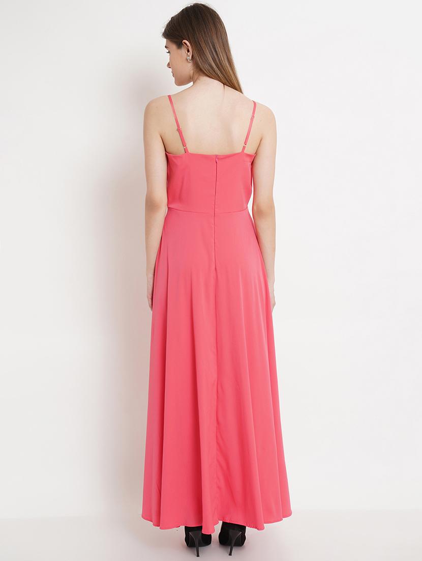 women's wrap solid dress - 18462245 - Standard Image - 2