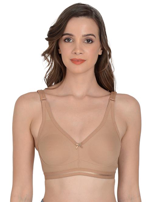 beige non padded regular bra - 18462609 - Very Small Image - 1