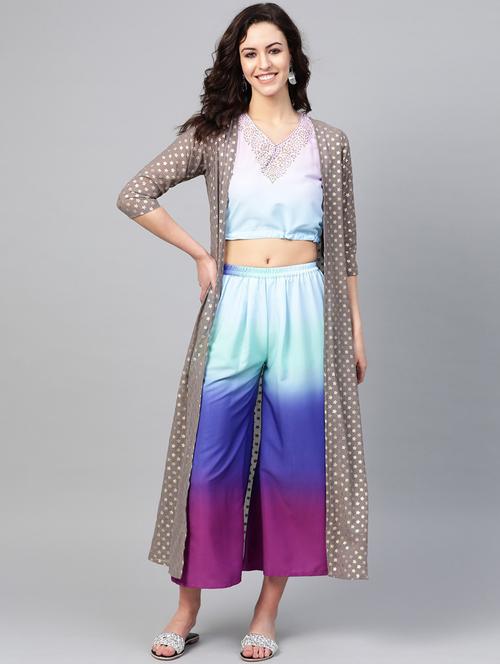 tie & dye top palazzo with shrug - 18462947 - Very Small Image - 1