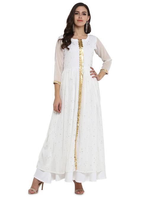 high slit flared kurta - 18463661 - Very Small Image - 1