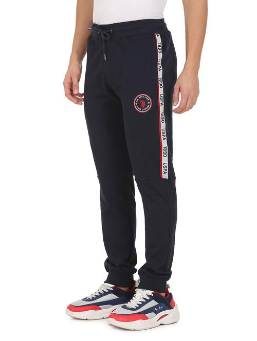 navy-blue side-striped joggers track pant - 18463871 - Very Small Image - 1
