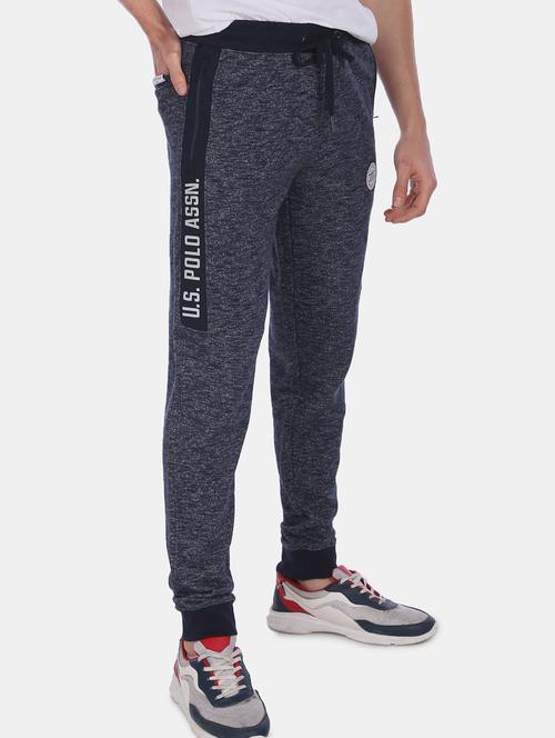 navy-blue color-blocked joggers track pant - 18463900 - Very Small Image - 1