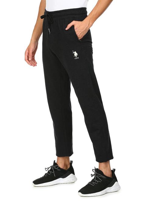 black solid full length track pant - 18463937 - Very Small Image - 1