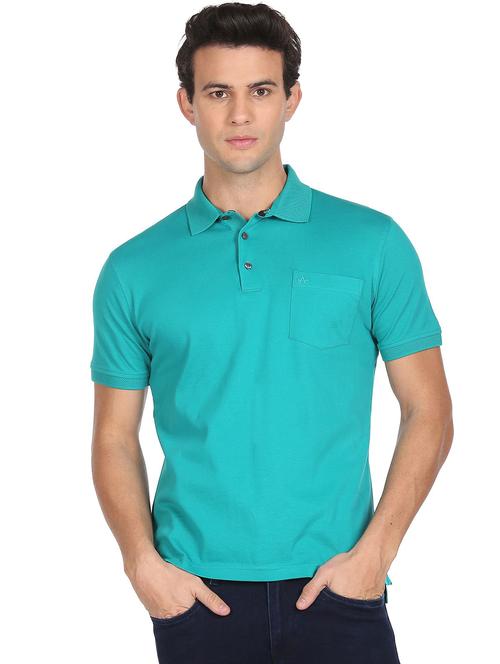 ai aqua solid polo t-shirt - 18464162 - Very Small Image - 1