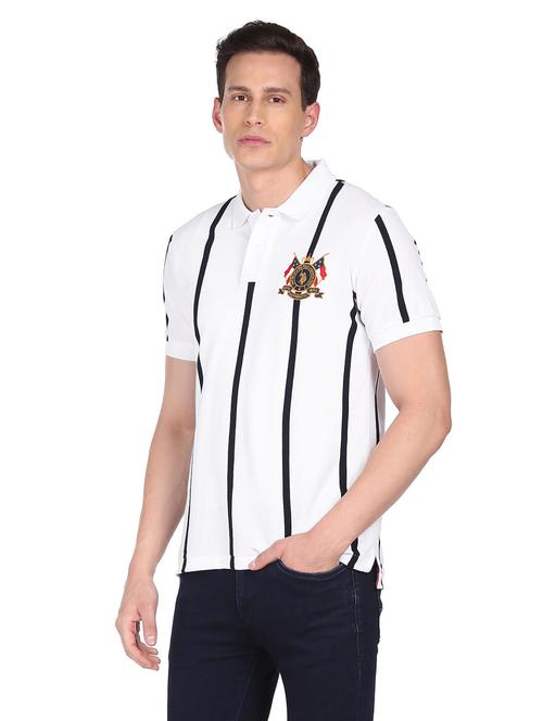 white striped polo t-shirt - 18464232 - Very Small Image - 1