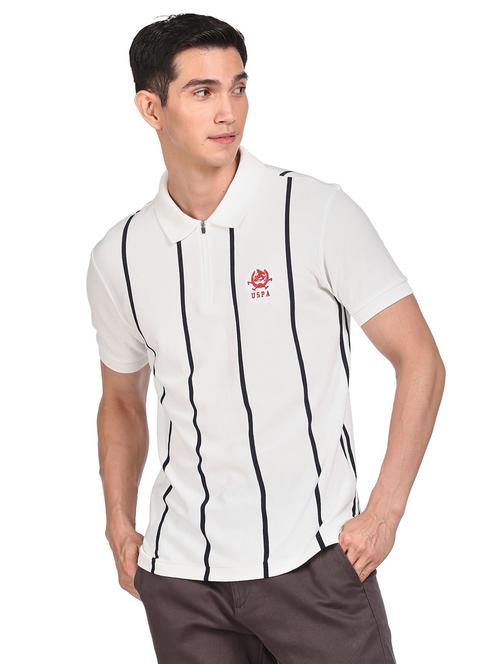 white striped polo t-shirt - 18464248 - Very Small Image - 1