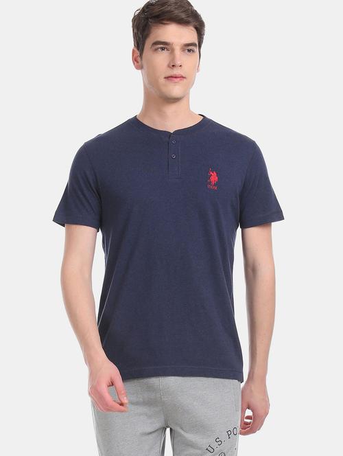 navy-blue solid t-shirt - 18464387 - Very Small Image - 1