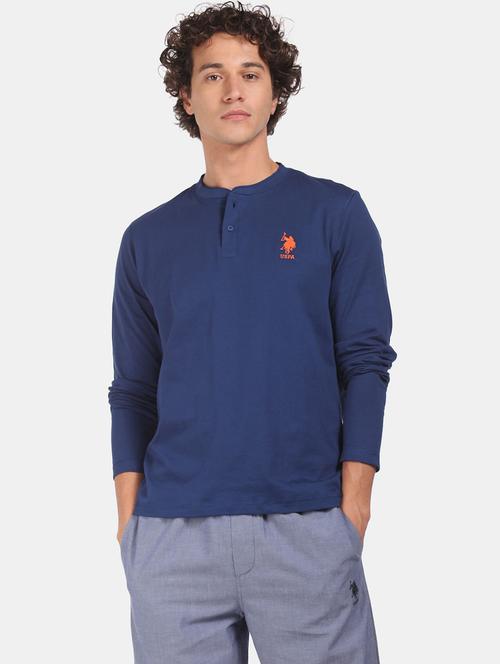 blue solid t-shirt - 18464395 - Very Small Image - 1