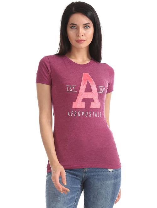 crew neck applique t-shirt  - 18464631 - Very Small Image - 1