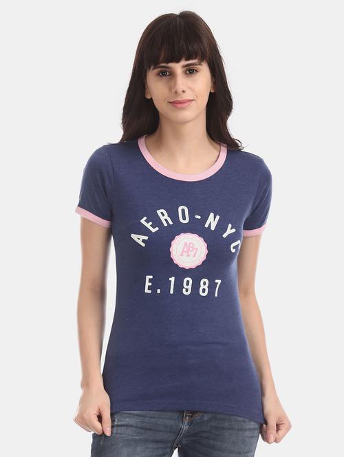 round neck graphic t-shirt  - 18464662 - Very Small Image - 1