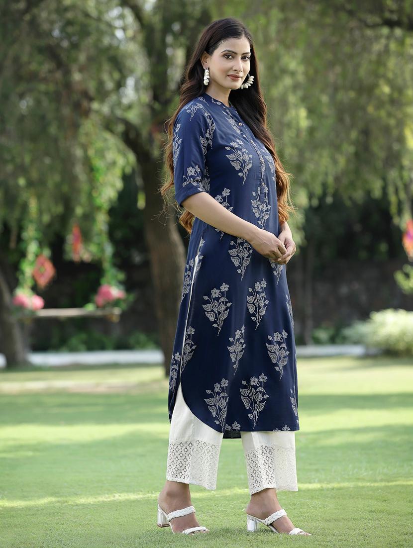 women's straight kurta - 18465763 - Zoom Image - 2
