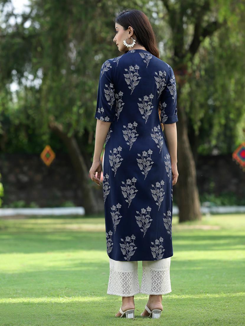 women's straight kurta - 18465763 - Standard Image - 4