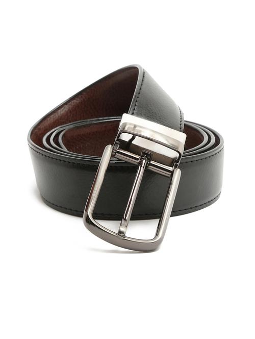 shrunk gunmetal leather belt - 18465856 - Very Small Image - 1
