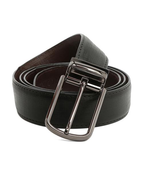 stripe nickle leather belt - 18465864 - Very Small Image - 1
