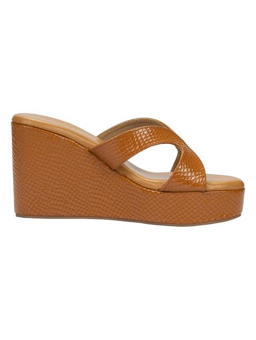 brown slip on wedge sandal - 18465919 - Very Small Image - 1
