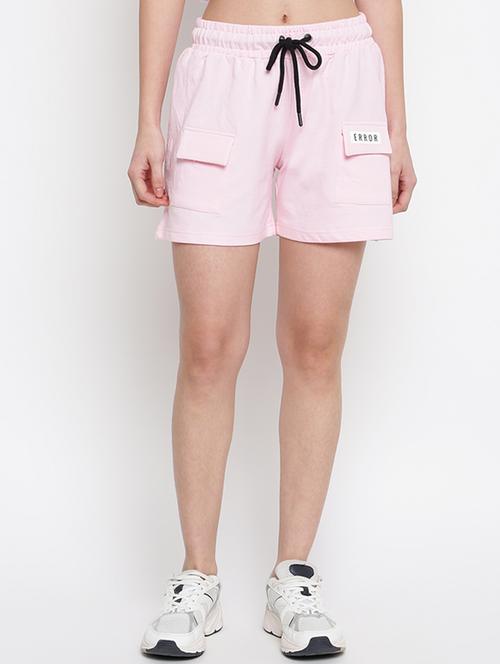 drawstring waist solid shorts  - 18466077 - Very Small Image - 1