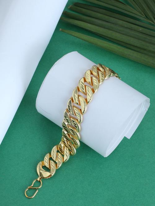 gold plated brass 1 line styles bracelet for men - 18467256 - Very Small Image - 1