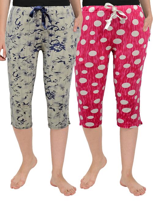 pack of 2 printed combo capris - 18467273 - Very Small Image - 1