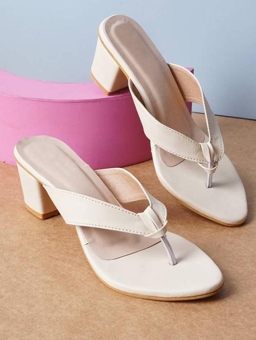beige synthetic slip on sandals - 18468018 - Very Small Image - 1