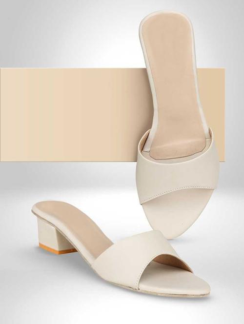 beige synthetic slip on sandals - 18468027 - Very Small Image - 1