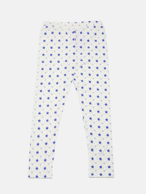 girls white printed legging - 18468200 - Very Small Image - 1